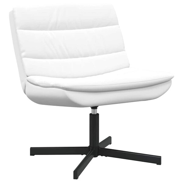 vidaXL Chaise pivotante Blanc 63 x 75 x 76 cm Faux cuir