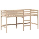 vidaXL Lit superposé et échelle et toit 90x200 cm bois de pin massif