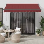 vidaXL Auvent rétractable automatique bordeaux 300x250 cm