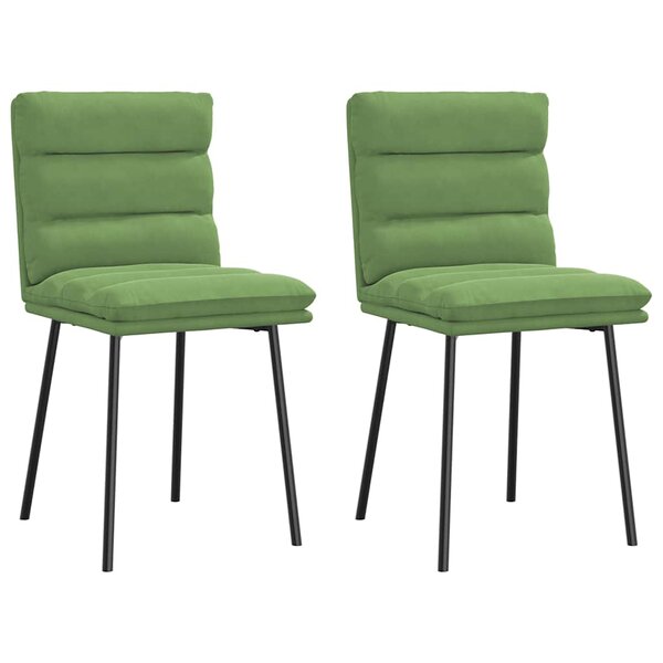 vidaXL Chaises à manger lot de 2 Vert clair Velours