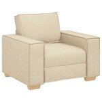vidaXL Canapé-chaise Crème 100x78x84 cm Tissu