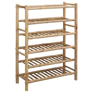 vidaXL Rack à chaussures avec étagère Naturel 68 x 28 x 96 cm Bambou