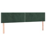vidaXL Tête de lit à LED Vert foncé 160x5x78/88 cm Velours