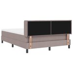 vidaXL Lit à ressorts avec tête de lit Taupe 190 x 140 cm tissu