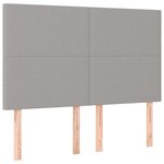 vidaXL Sommier à lattes de lit avec matelas Gris clair 160x200cm Tissu