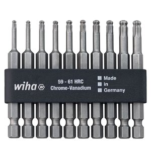 Wiha jeu d'embouts torx 10 pièces 7045be 9570 70 mm