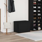 Banc de rangement vidaXL en chêne noir 60x40x45 cm en bois d'ingénierie