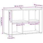 vidaXL Buffet Chêne artisanal 80 x 30 x 53 cm Bois d'ingénierie