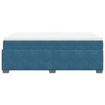 vidaXL Sommier à lattes de lit et matelas Bleu foncé 140x190cm Velours