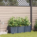 Jardinières vidaXL avec système d'irrigation 3 Pièces Gris