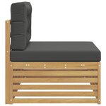 vidaXL Canapé d'extérieur en bout avec coussin Blanc 115 x 83 x 73 cm