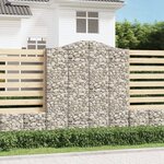 vidaXL Paniers à gabions arqués 4 Pièces 200x50x220/240 cm Fer galvanisé
