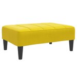 vidaXL Canapé-lit à 2 places avec repose-pied jaune velours