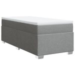 vidaXL Sommier à lattes de lit et matelas Gris clair 90x190 cm Tissu