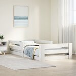 vidaXL Cadre de lit sans matelas blanc 80x200 cm bois massif de pin