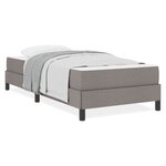 vidaXL Lit à ressorts avec matelas Taupe 90 x 190 cm tissu
