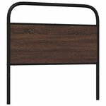 vidaXL Tête de lit chêne marron 107 cm acier et bois d'ingénierie