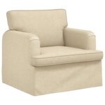 vidaXL Canapé 2 Pièces Crème 144 x 80 x 85 cm tissu