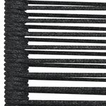 vidaXL Ensemble à manger de jardin 7 Pièces Noir Corde de coton et acier