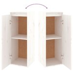 vidaXL Meubles TV 2 Pièces Blanc Bois massif de pin