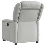 vidaXL Fauteuil de massage inclinable gris nuage tissu