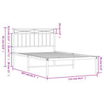 vidaXL Cadre de lit métal sans matelas et tête de lit blanc 107x203 cm
