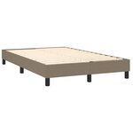 vidaXL Sommier à lattes de lit matelas et LED taupe 120x190 cm tissu