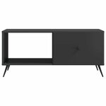 vidaXL Table basse Noir 90 x 50 x 40 cm Bois d'ingénierie