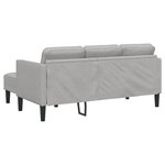 vidaXL Ensemble de canapés 2 pièces avec coussins en tissu gris nuage