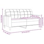 vidaXL Ensemble de canapés 2 Pièces coussins décoratifs jaune clair tissu