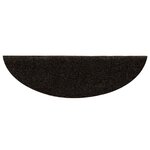 vidaXL Tapis d'escalier auto-adhésifs 15 pièces 56 x 17 x 3 cm Marron foncé Demi-rond