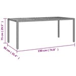 vidaXL Ensemble de bistro de jardin 7 Pièces coussins gris poly rotin