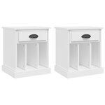 vidaXL Tables de chevet 2 Pièces blanc 43x36x50 cm