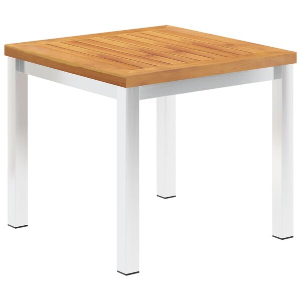 vidaXL Table d'appoint de jardin 45x45x38 cm Bois d'acacia et inox