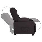 vidaXL Fauteuil inclinable Noir Similicuir
