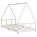 vidaXL Cadre de lit pour enfants blanc 90x190 cm bois de pin massif