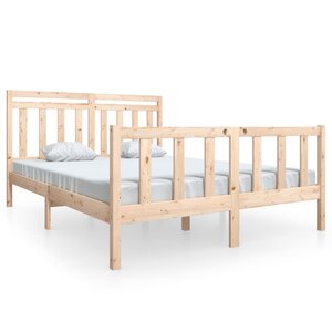 vidaXL Cadre de lit sans matelas bois massif 160x200 cm