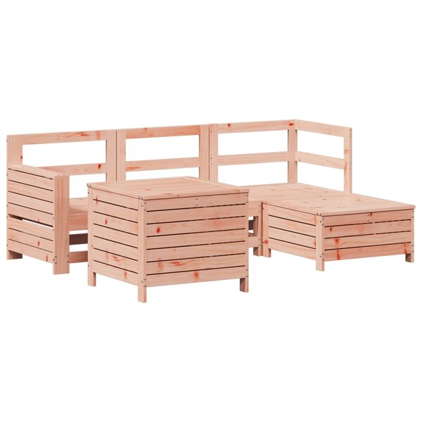 vidaXL Salon de jardin 5 Pièces bois massif sapin de douglas