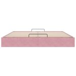 vidaXL Cadre de lit ottoman sans matelas rose 200x200 cm velours