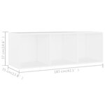 vidaXL Meuble TV Blanc 107x35x37 cm Bois d’ingénierie