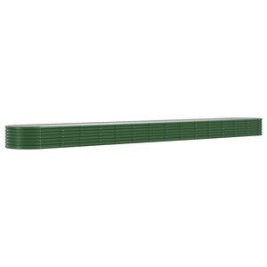 vidaXL Lit surélevé de jardin Acier galvanisé 620x80x36 cm Vert