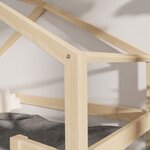 Lit cabane enfant LUCKY 90 x 190 gris clair