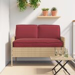 vidaXL Set de coussins de palette 3 Pièces Bordeaux 120 x 50 x 12 cm