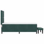 vidaXL Lit à ressorts avec matelas Vert foncé 80 x 200 cm Velours