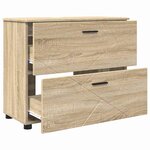 vidaXL Cabinet de salle de bain Chêne sonoma 76 5 x 35 x 64 cm