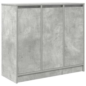 vidaXL Buffet gris béton 85x34x76 cm bois d'ingénierie