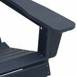 vidaXL Chaise Adirondack avec repose-pieds bleu marine en HDPE