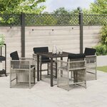 vidaXL Ensemble de salle à manger pour jardin 5 Pièces Gris clair