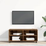 vidaXL Meuble TV Marron 90 x 35 x 40 5 cm Bois d'ingénierie