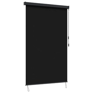 vidaXL Store enrouleur Noir 60 x 250 cm Tissu et Aluminium